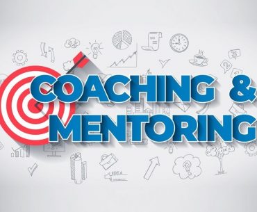 Coaching And Mentoring Creative Business Concept. Web Design Template.